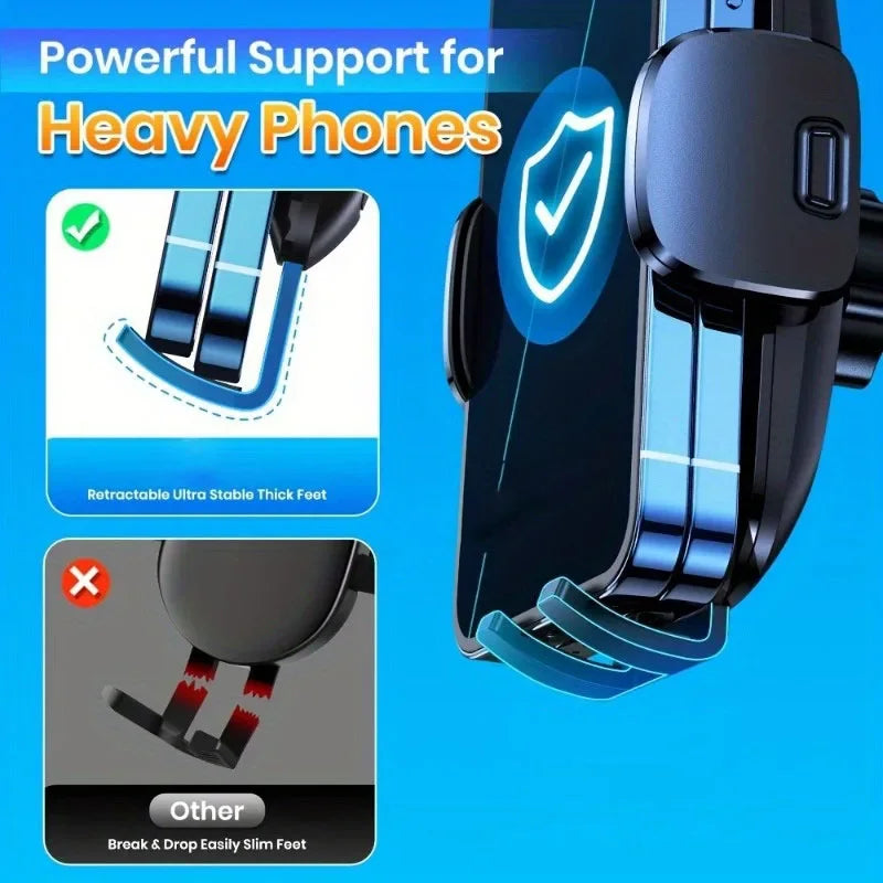 360° Secure Grip Car Vent Phone Mount – Universal, Sleek & Slip-Proof
